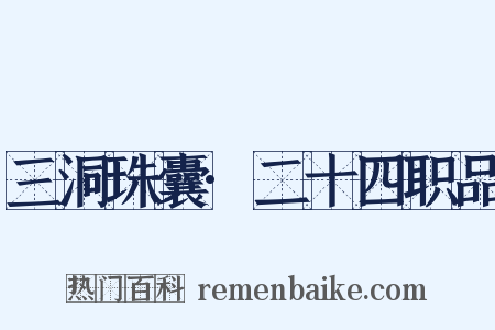 三洞珠囊·二十四职品是什么意思的图片